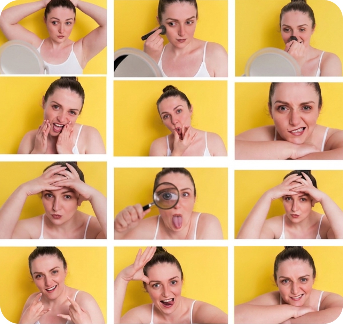 Photo grid showing duplicate detection